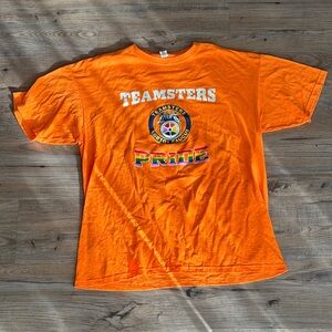 Gildan Orange Teamsters Pride T-Shirt
